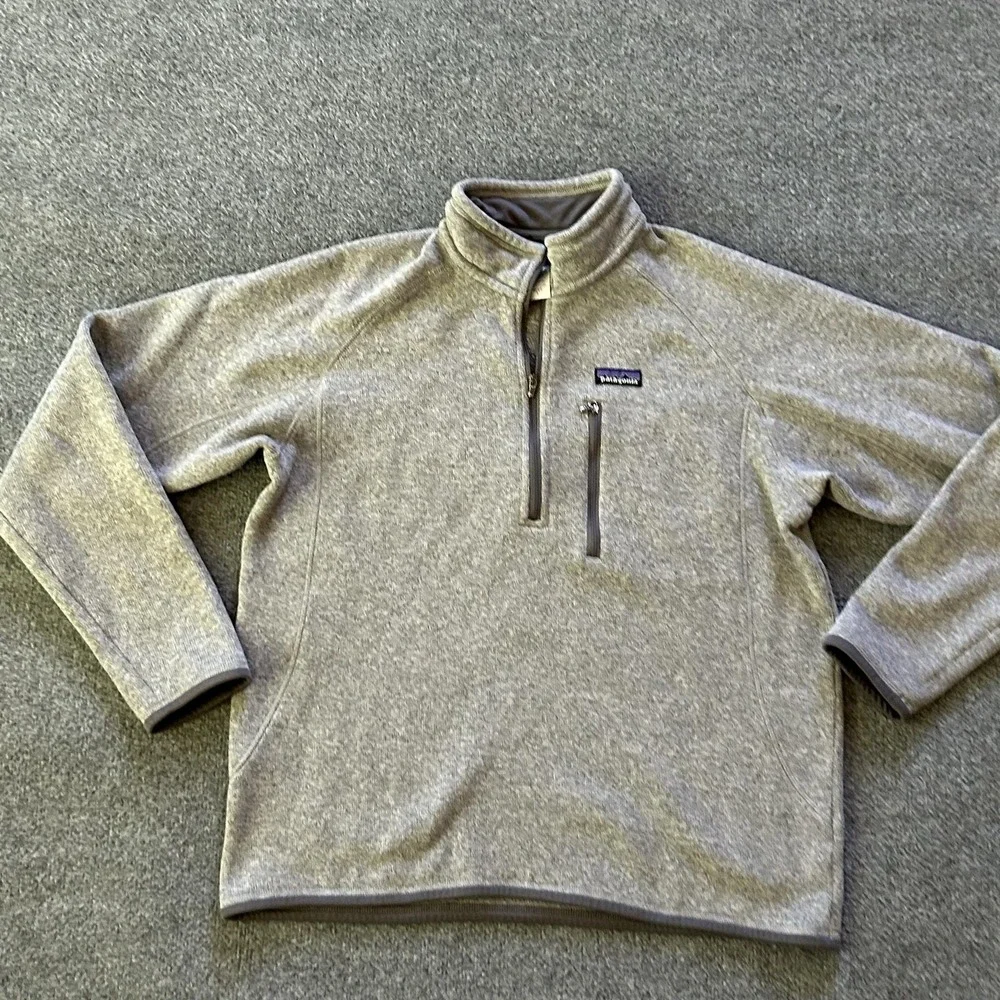 Patagonia Better Sweater Mens Large Gray 1/4 Zip Fleece Pullover Top Layer